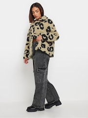 PixieGirl Petite Brown Animal Print Fleece Jacket - Image 2 of 5