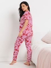 PixieGirl Petite 100% Cotton Bows Short Sleeve Tapered Pyjamas Set - صورة 3 من 5