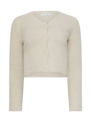 PixieGirl Petite Natural Chenille Cropped Cardigan - Image 6 of 6
