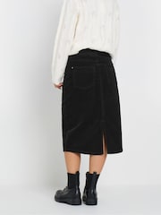 M&Co Black Petite Corduroy Longline Skirt - Image 3 of 5