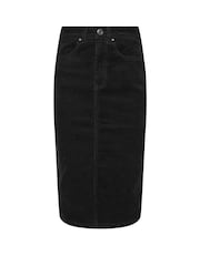 M&Co Black Petite Corduroy Longline Skirt - Image 5 of 5