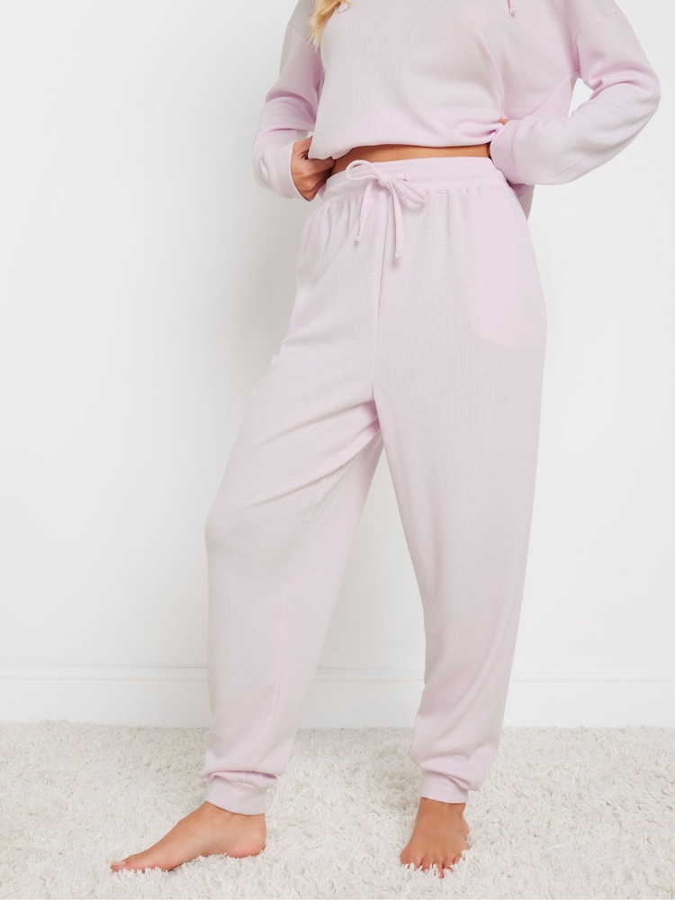 PixieGirl Petite Pink Lounge Waffle Joggers - Image 2 of 5