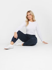 M&Co Blue Petite Cuffed Joggers - Image 4 of 5