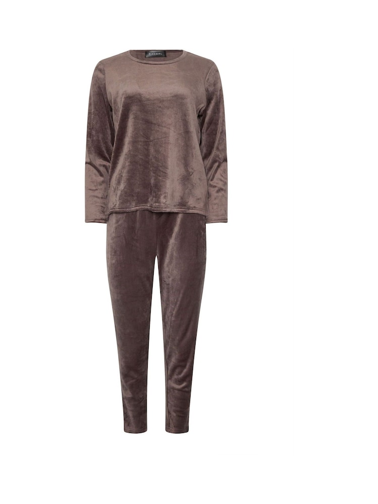 Braun - PixieGirl Petite Luxe Fleece Lounge Set - Bild 5 von 5 Braun - PixieGirl Petite Luxe Fleece Lounge Set - Bild 5 von 5