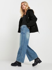 PixieGirl Petite Black Zip Thru Fleece Hoodie - Image 3 of 6