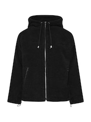 PixieGirl Petite Black Zip Thru Fleece Hoodie - Image 6 of 6