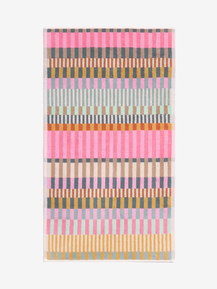 Multi Stripe 100% Cotton Towels - Image 1 of 2