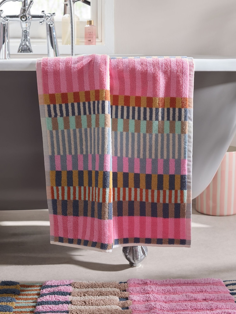 Multi Stripe 100% Cotton Towels - Image 1 of 6 Multi Stripe 100% Cotton Towels - Image 1 of 6