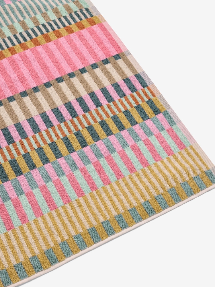 Multi Stripe 100% Cotton Towels - Image 2 of 2
