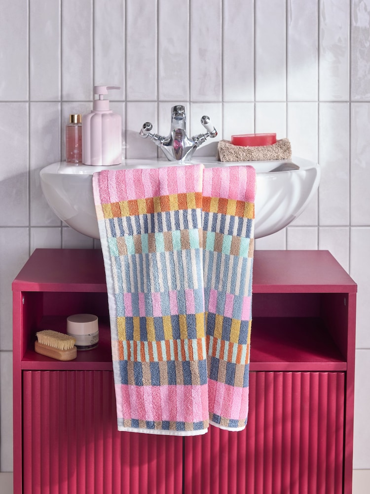 Multi Stripe 100% Cotton Towels - Image 2 of 6 Multi Stripe 100% Cotton Towels - Image 2 of 6