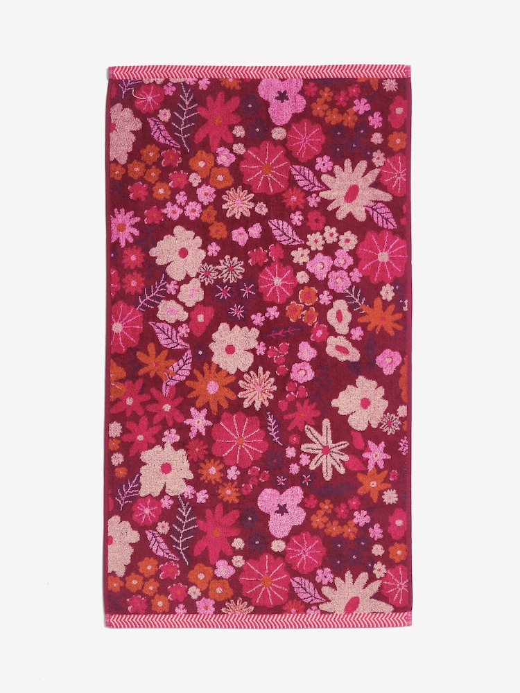 Floral Print 100% Cotton Towel - Bild 1 von 2