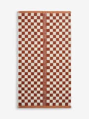Rust Brown Checkerboard 100% Cotton Towel - Image 4 of 6