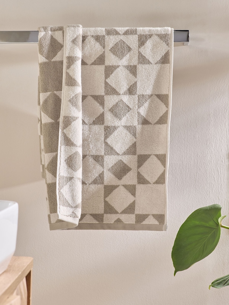 Natural Geo Towels - Image 1 of 6 Natural Geo Towels - Image 1 of 6