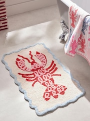 Multicolour Lobster 100% Cotton Bath Mat - Image 1 of 3