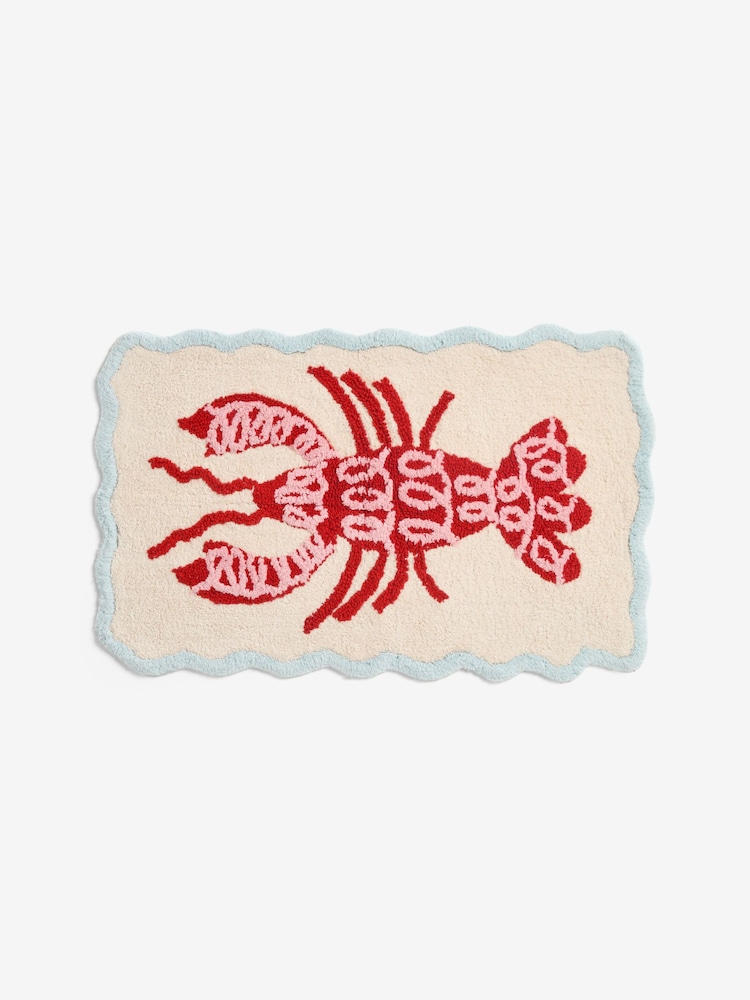 Multicolour Lobster 100% Cotton Bath Mat - Image 2 of 3