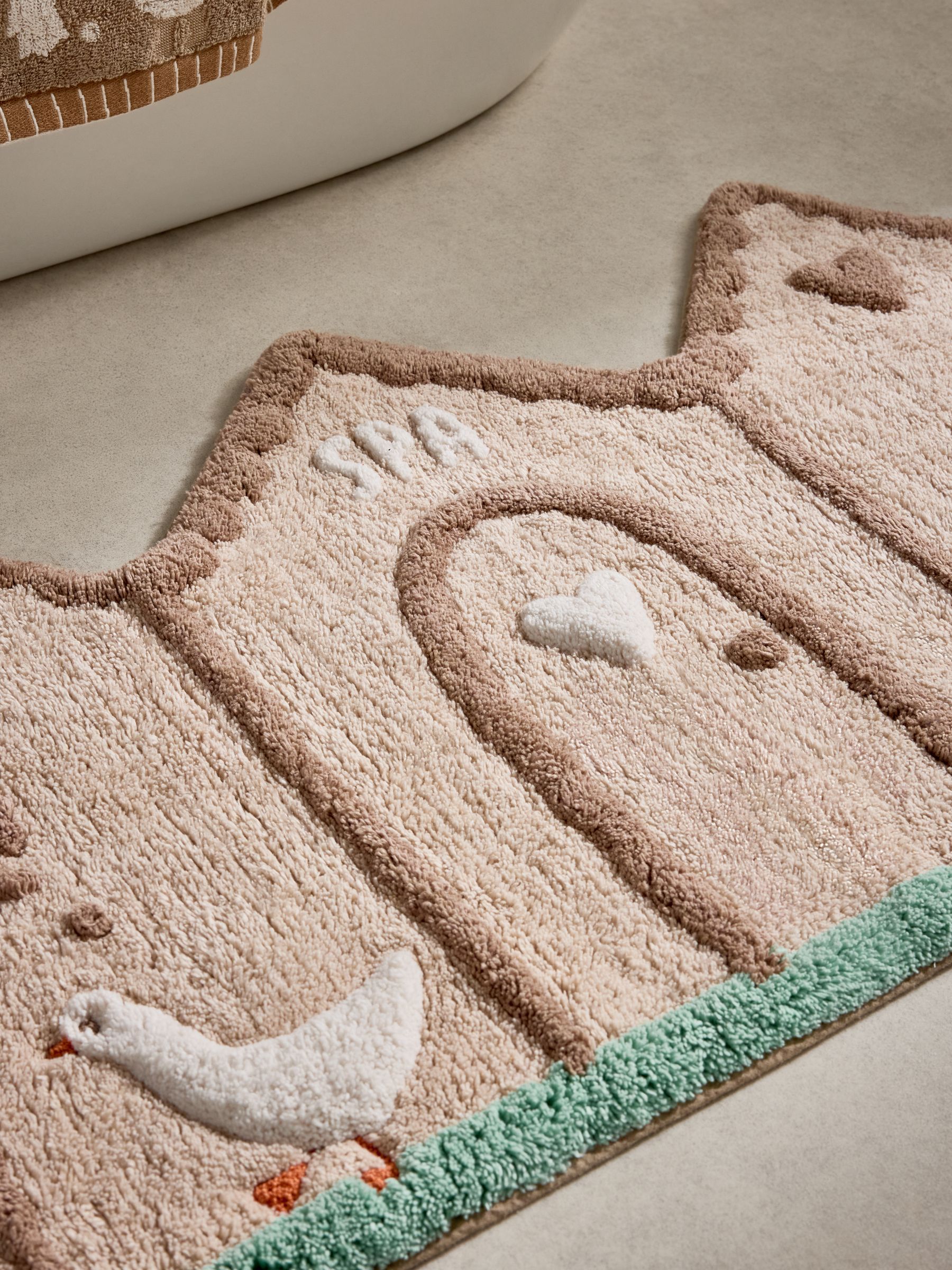 Buy Natural 100% Cotton Bertie Bear Woodland Spa Bath Mat from Next ...