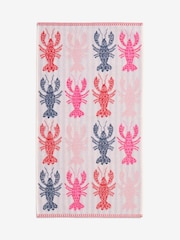Multi Lobster Print 100% Cotton Towel - Image 1 of 2