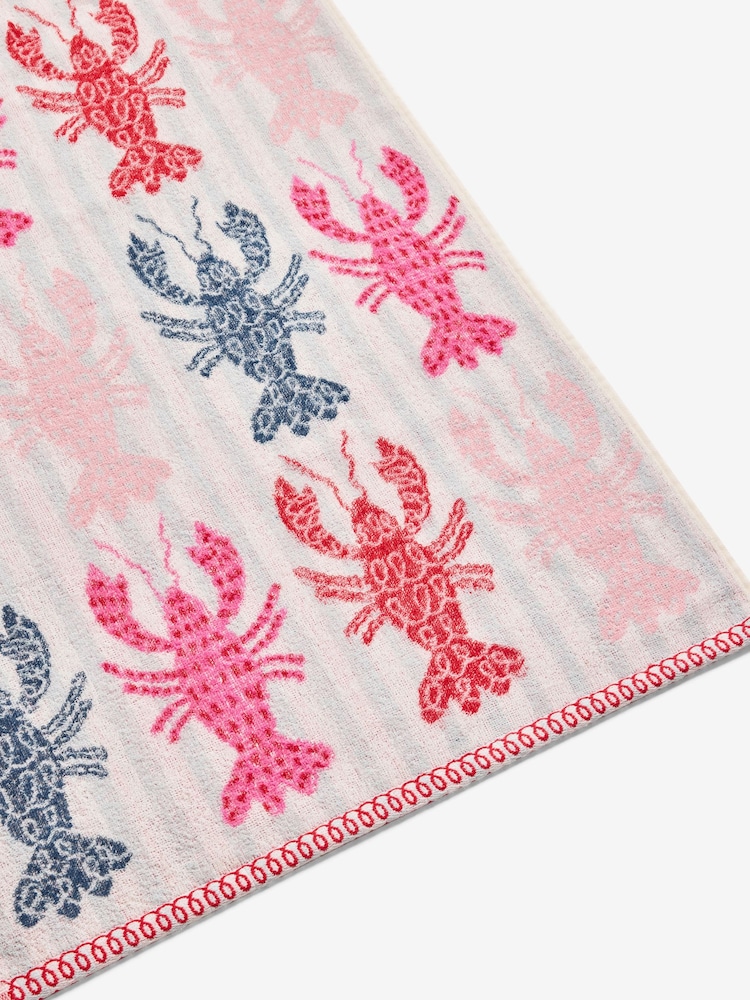 Multi Lobster Print 100% Cotton Towel - Image 2 of 2