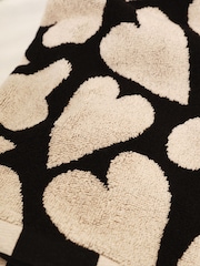 Heart Print 100% Cotton Towel - Imagen 4 de 6
