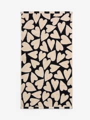 Heart Print 100% Cotton Towel - Imagen 5 de 6