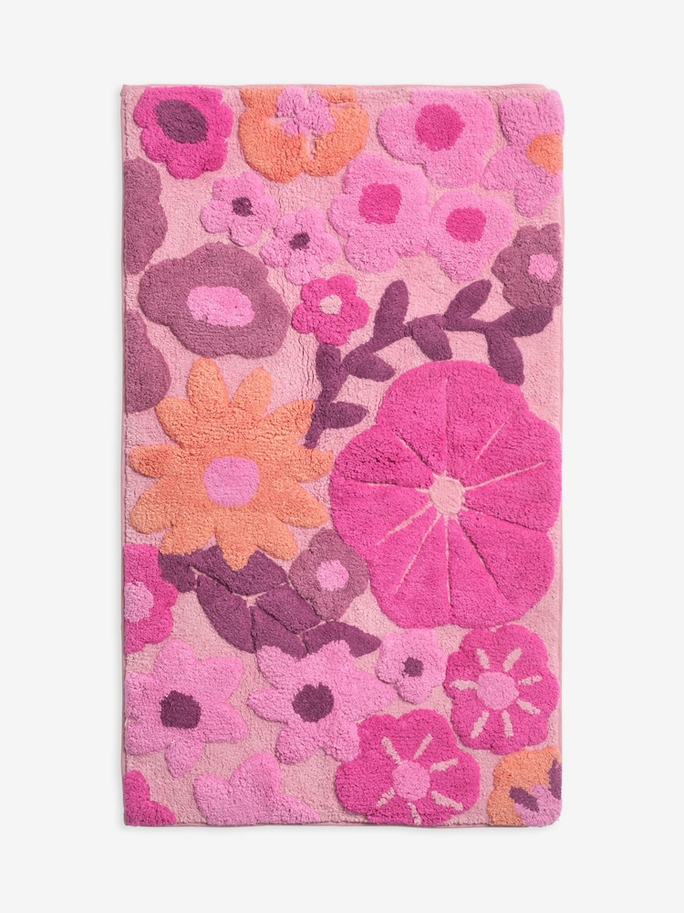 Badematte mit floralem Print aus 100 % Baumwolle - Bild 1 von 1