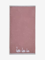 Pink Swan 100% Cotton Towel - Image 1 of 4