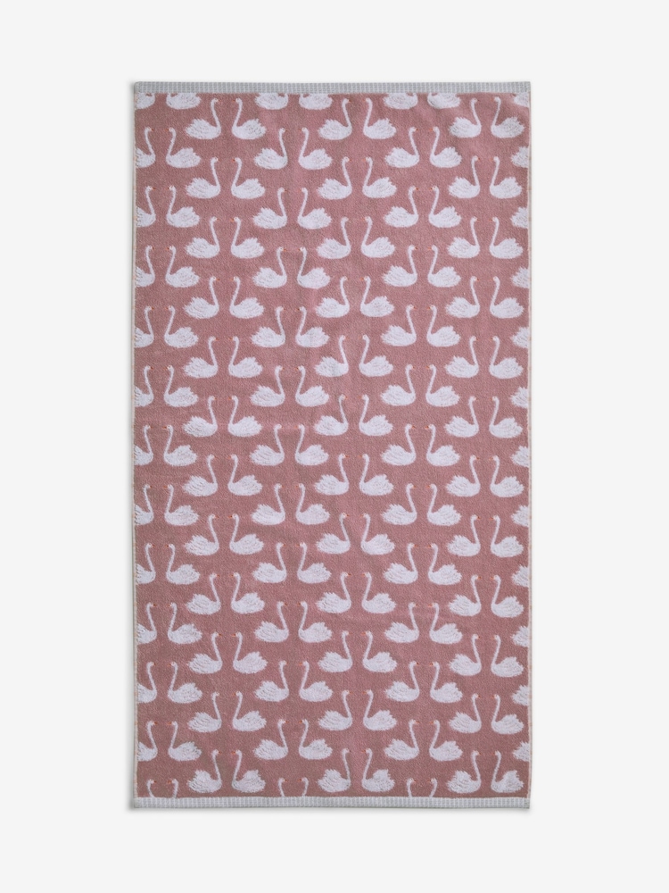 Pink Swan 100% Cotton Towel - Image 2 of 4