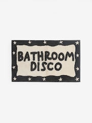 Black/White Bathroom Disco Bath 100% Cotton Mat - Image 3 of 3