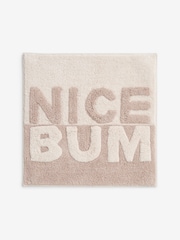 Slogan Nice Bum 100% Tapete de Algodão - Imagem 2 de 3