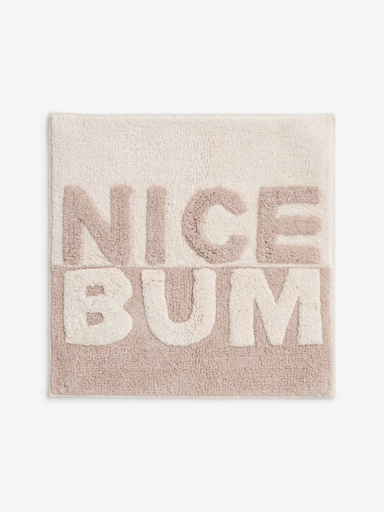 Slogan Nice Bum 100% Tapete de Algodão - Imagem 2 de 3