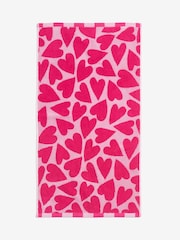 Heart Print 100% Cotton Towel - Imagen 5 de 6
