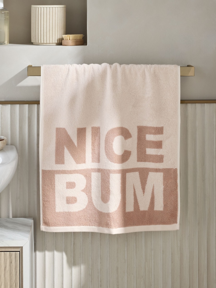 Slogan Nice Bum 100% Cotton Towel - Imagen 1 de 6 Slogan Nice Bum 100% Cotton Towel - Imagen 1 de 6