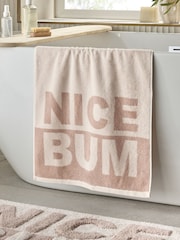 Slogan Nice Bum 100% Cotton Towel - Imagen 3 de 6