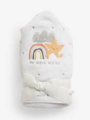 White Im New Here 100% Cotton Hooded Baby Towel - Image 6 of 6