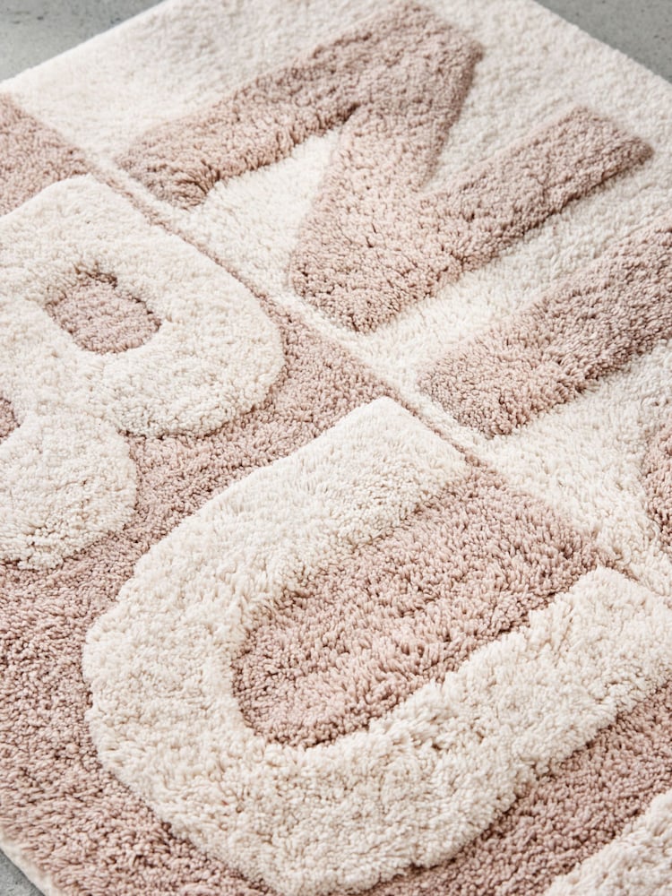 Natural Slogan Nice Bum 100% Cotton Bath Mat - Image 2 of 4 Natural Slogan Nice Bum 100% Cotton Bath Mat - Image 2 of 4
