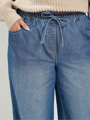 Yours Curve Blue Pull On Jeans - Image 4 of 6