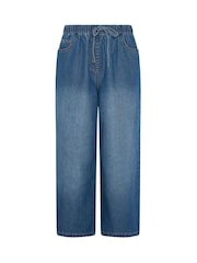 Yours Curve Blue Pull On Jeans - Image 5 of 6