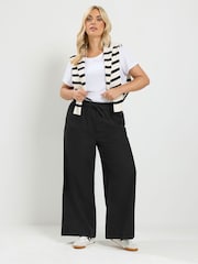 Yours Curve Black Pull On Jeans - Image 2 of 6