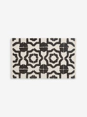 Black/White Tile Geo 100% Cotton Bath Mat - Image 2 of 3