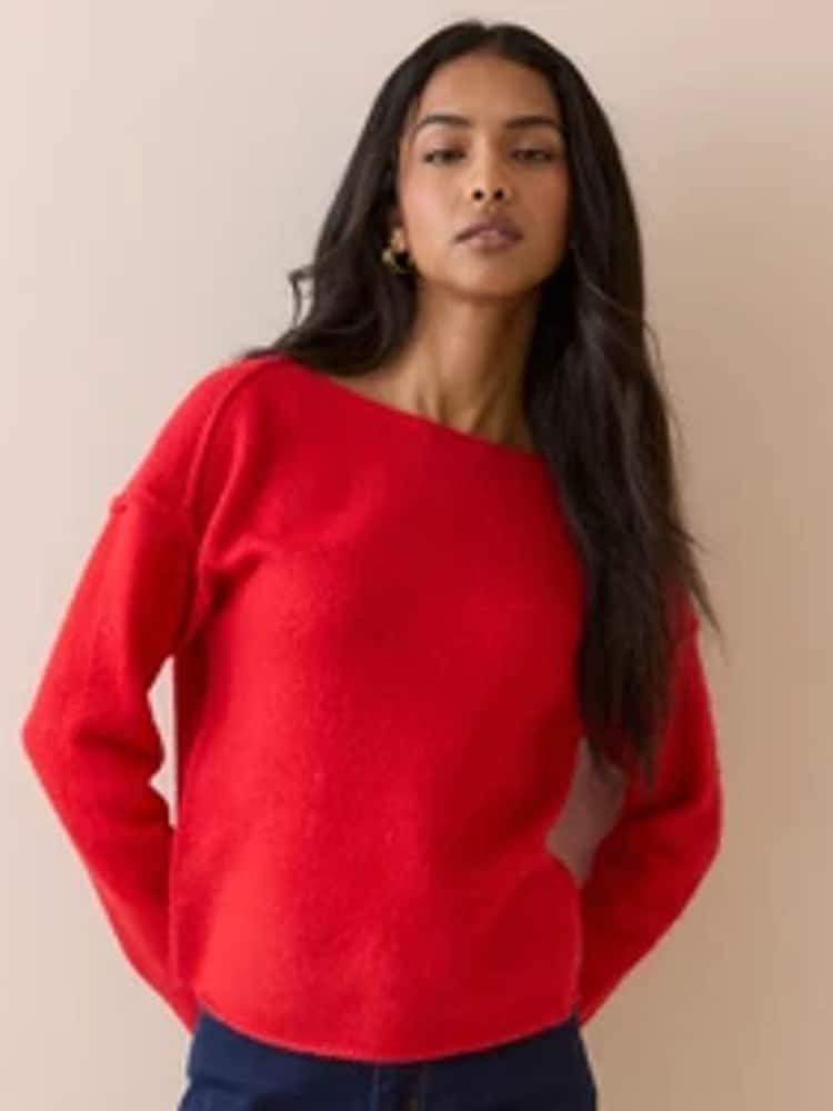 Nobodys Child MTJ Slash Neck Exposed Seam Jumper - صورة 1 من 5