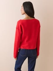 Nobodys Child MTJ Slash Neck Exposed Seam Jumper - صورة 3 من 5