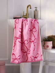 Pink Bow 100% Cotton Towel - Image 2 of 5