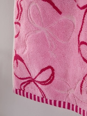 Pink Bow 100% Cotton Towel - Image 4 of 5