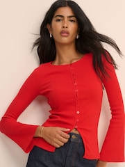 Nobodys Child Slash Neck Cardigan - Bild 1 von 5