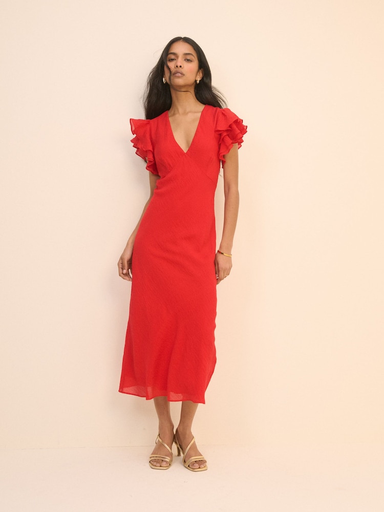 Nobodys Child Red Layla Midi Dress - Image 1 of 5