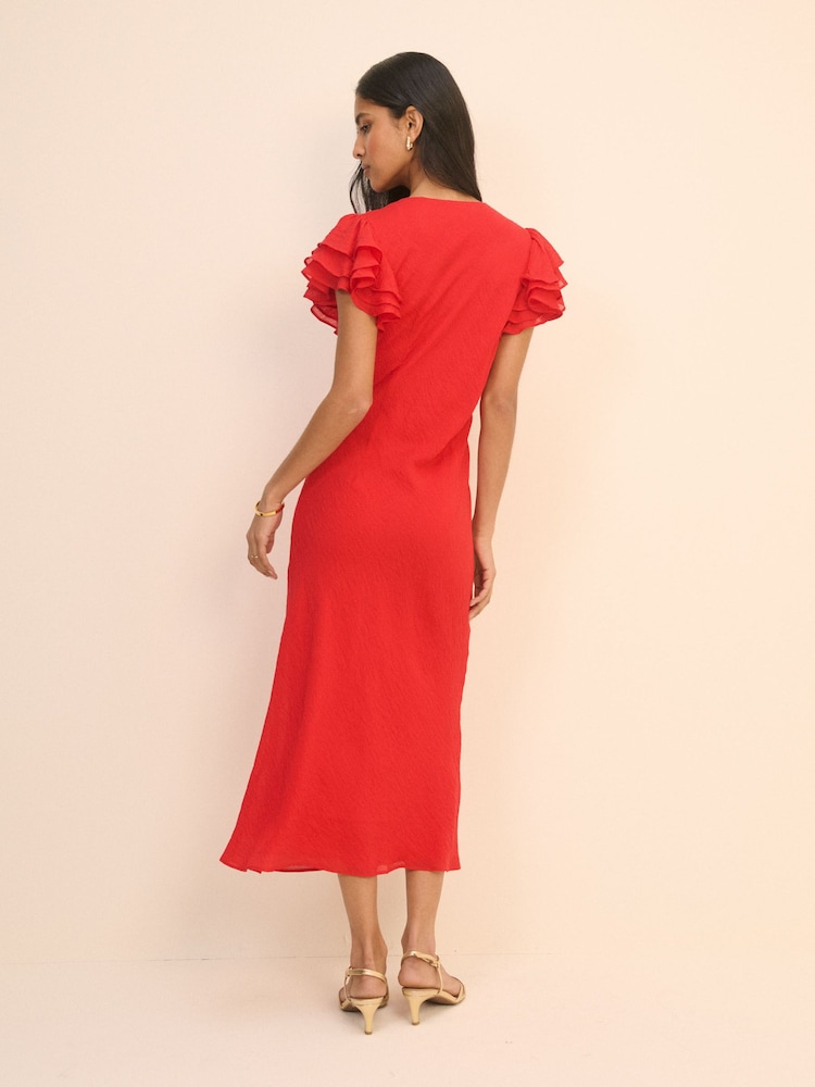 Nobodys Child Red Layla Midi Dress - Image 2 of 5