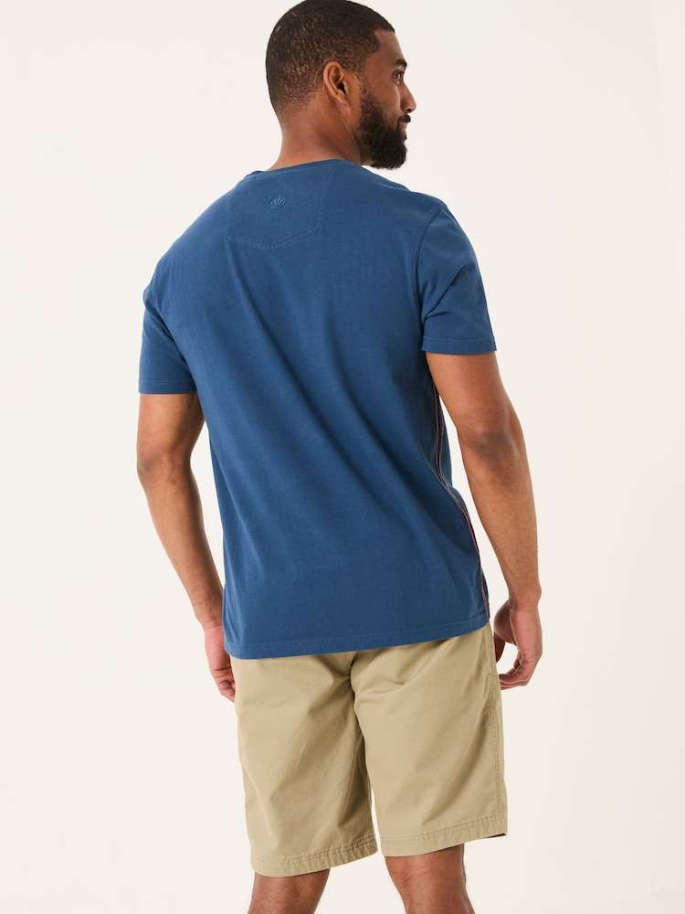 FatFace Navy MCS Chest Stripe Tshirt - Image 2 of 5