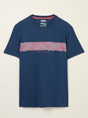 FatFace Navy MCS Chest Stripe Tshirt - Image 5 of 5