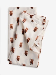 White Hamish the Highland Cow Shower Curtain - Image 4 of 4