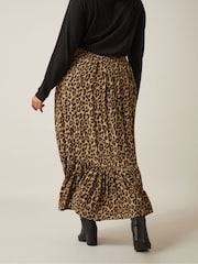 Evans Animal Print Brown Skirt - Image 3 of 5